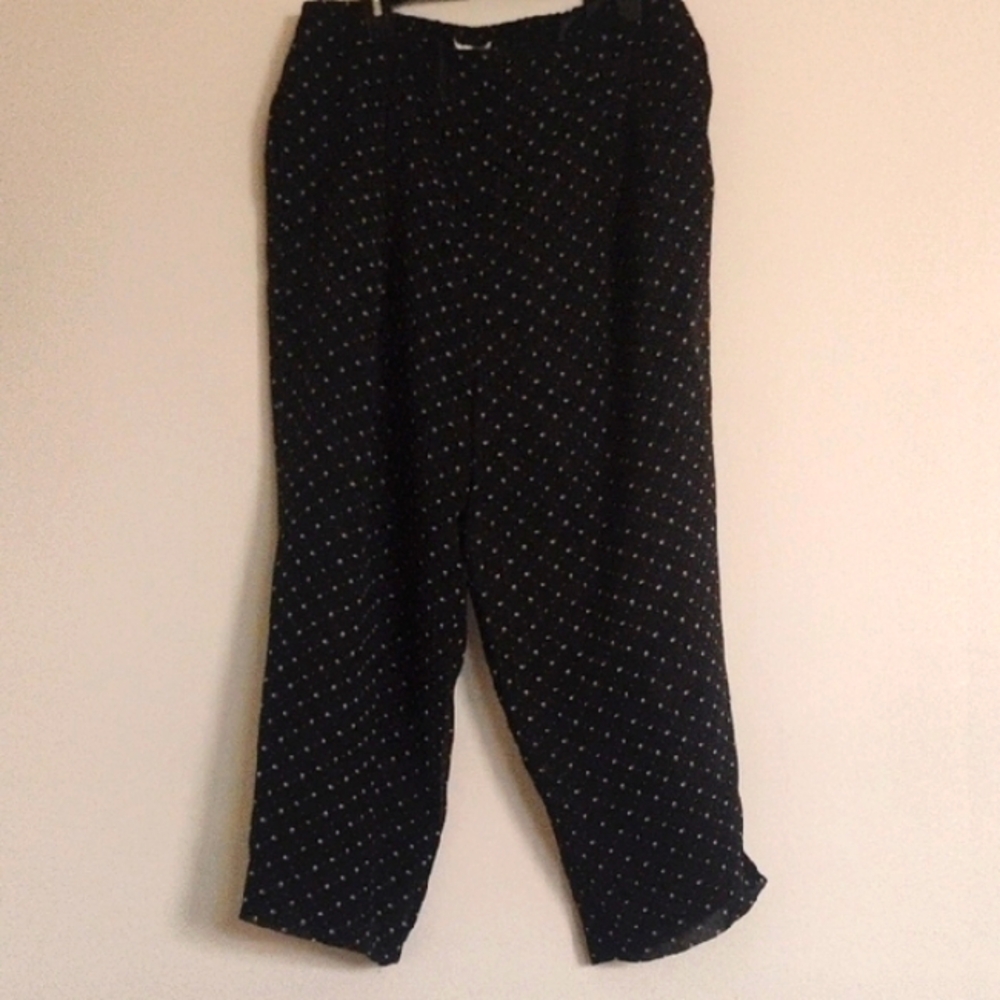 Leslie Fay Black Patterned Women's Pants 18P